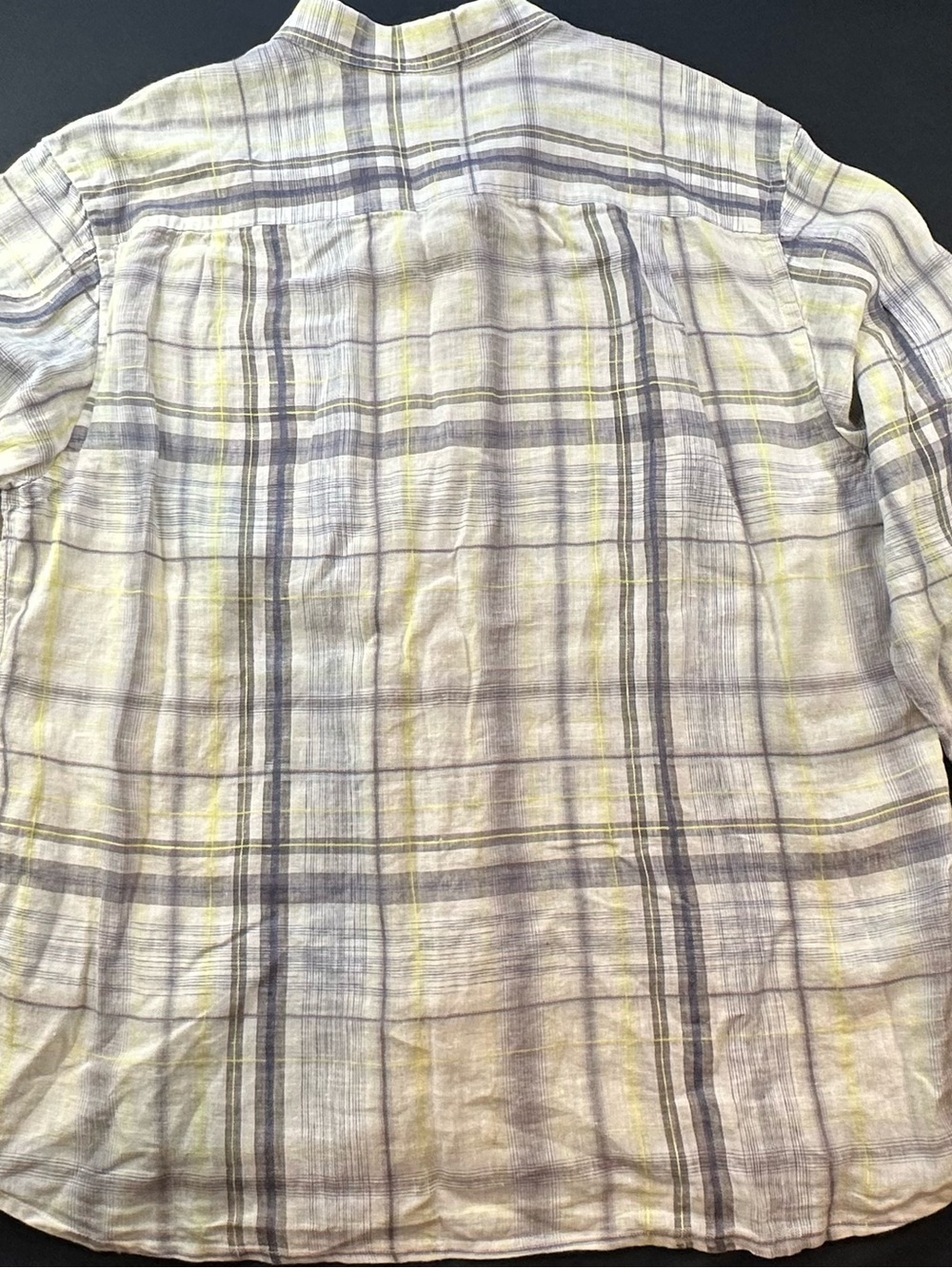 Tommy Bahama Island Modern Fit 100% Linen Plaid Button-Down Shirt - Picture 7 of 8